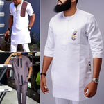 African Men's Dashiki 2PC Kaftan Outfit - Free Delivery Worldwide only at Flexi Africa