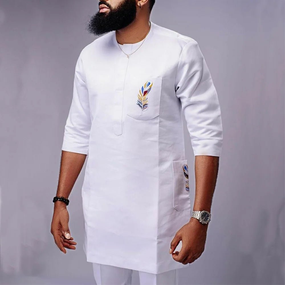African Men's Dashiki 2PC Kaftan Outfit - Free Delivery Worldwide only at Flexi Africa