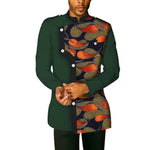 African Men’s Dashiki Shirt – Long Sleeve Stand Collar Cotton Coat, Casual African Fashion Top - Free Delivery Worldwide only at Flexi Africa