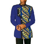 African Men’s Dashiki Shirt – Long Sleeve Stand Collar Cotton Coat, Casual African Fashion Top - Free Delivery Worldwide only at Flexi Africa