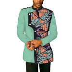 African Men’s Dashiki Shirt – Long Sleeve Stand Collar Cotton Coat, Casual African Fashion Top - Free Delivery Worldwide only at Flexi Africa