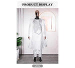 Step into timeless elegance with this African Men’s White 3PC Bazin Riche Outfit, a refined traditional clothing set designed