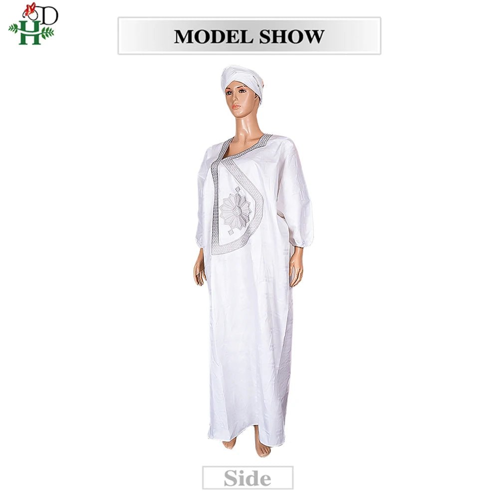 Step into timeless elegance with this African Men’s White 3PC Bazin Riche Outfit, a refined traditional clothing set designed