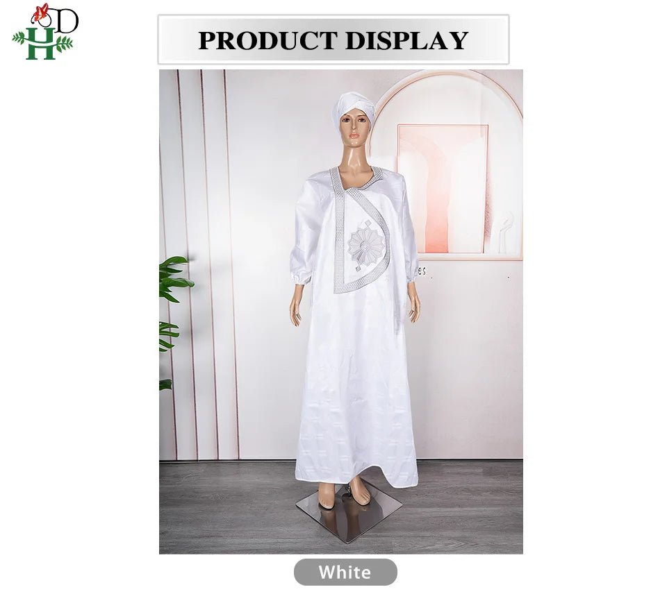 Step into timeless elegance with this African Men’s White 3PC Bazin Riche Outfit, a refined traditional clothing set designed