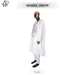 Step into timeless elegance with this African Men’s White 3PC Bazin Riche Outfit, a refined traditional clothing set designed
