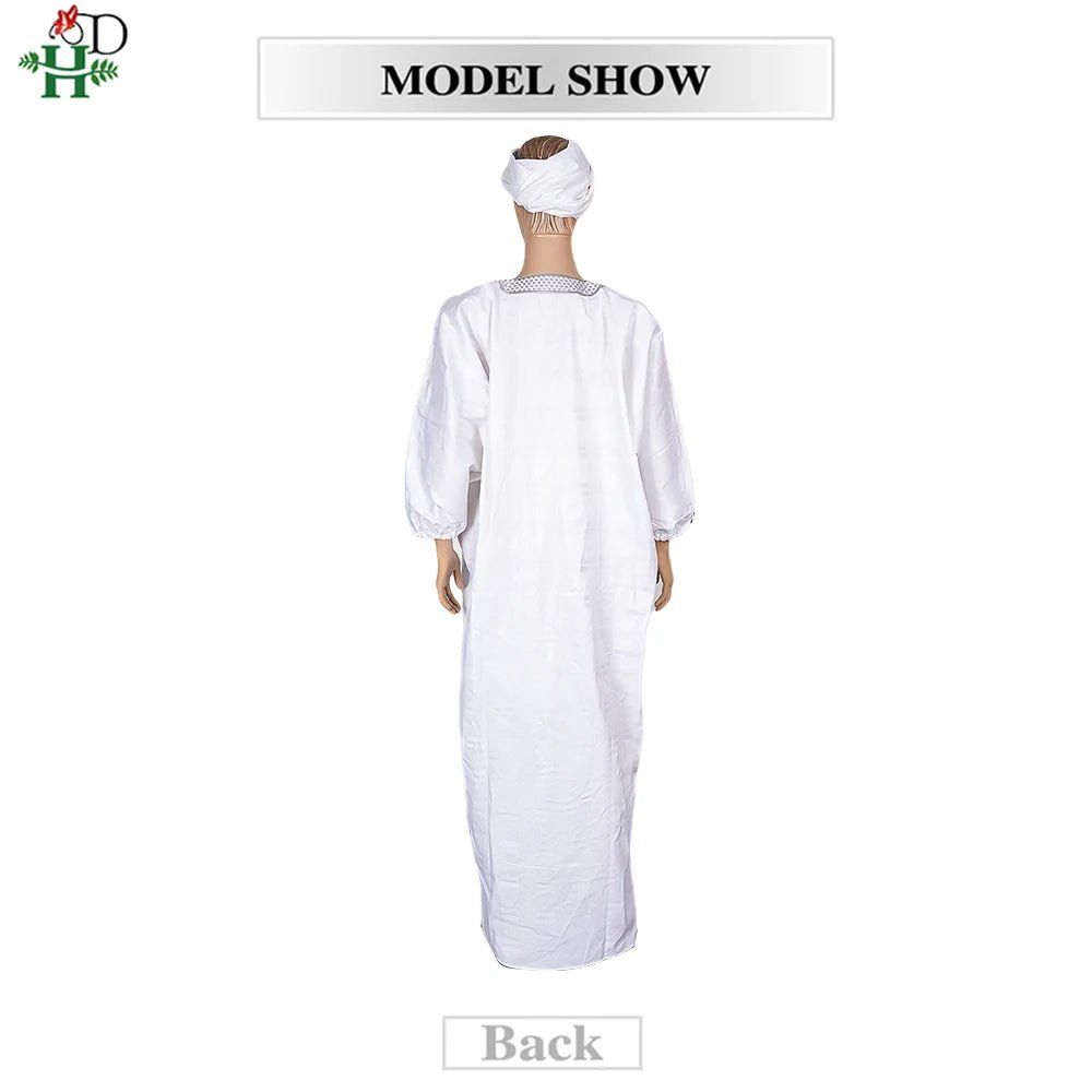 Step into timeless elegance with this African Men’s White 3PC Bazin Riche Outfit, a refined traditional clothing set designed