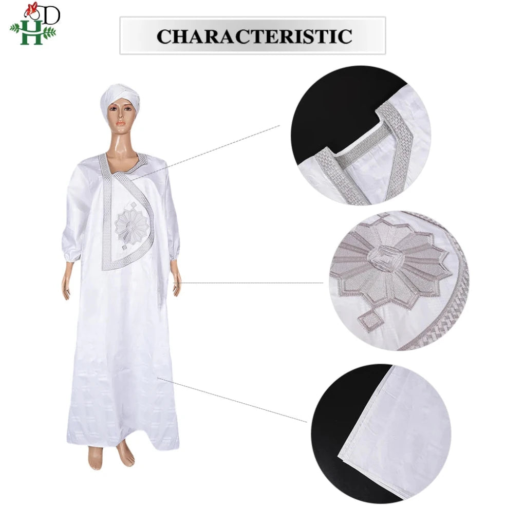 Step into timeless elegance with this African Men’s White 3PC Bazin Riche Outfit, a refined traditional clothing set designed