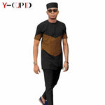 African Print Couple Matching Set – Women’s Long Dress & Men’s Dashiki Pant Outfit - Free Delivery Worldwide only at Flexi Africa