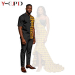 African Print Couples Outfits – Mermaid Dress & Men's Set - Free Delivery Worldwide only at Flexi Africa