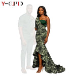 African Print Couples Outfits – Mermaid Dress & Men's Set - Free Delivery Worldwide only at Flexi Africa