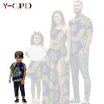 African Print Matching Family Outfits – Women’s Summer Dress & Men’s Short Sleeve - Free Delivery Worldwide only at Flexi Africa