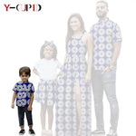African Print Matching Family Outfits – Women’s Summer Dress & Men’s Short Sleeve - Free Delivery Worldwide only at Flexi Africa