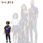 African Print Matching Family Outfits – Women’s Summer Dress & Men’s Short Sleeve - Free Delivery Worldwide only at Flexi Africa