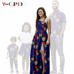 African Print Matching Family Outfits – Women’s Summer Dress & Men’s Short Sleeve - Free Delivery Worldwide only at Flexi Africa