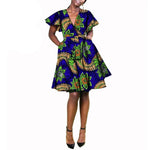 African Print Plus Size Dashiki Dress for Women – Ankara Wax Fabric Bazin Riche Party Dress - Free Delivery Worldwide only at Flexi Africa