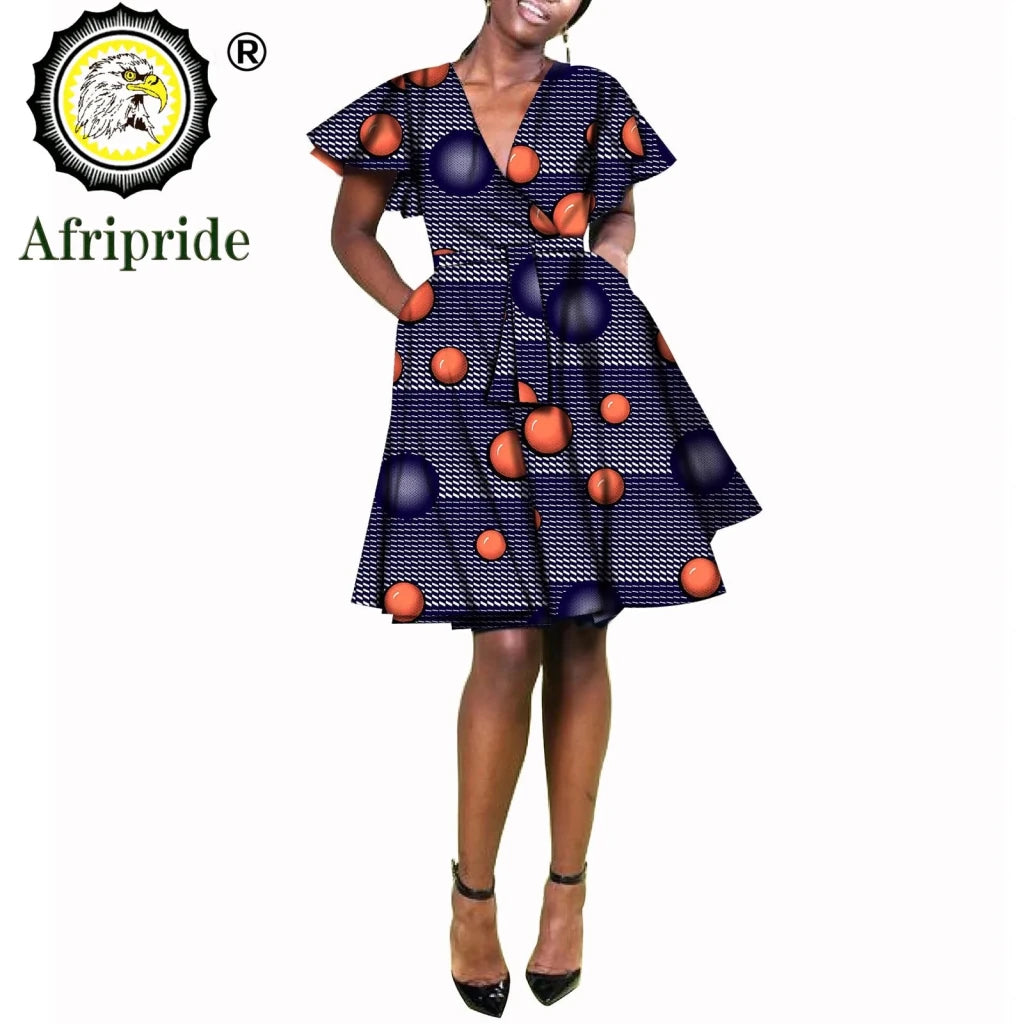 African Print Plus Size Dashiki Dress for Women – Ankara Wax Fabric Bazin Riche Party Dress - Free Delivery Worldwide only at Flexi Africa