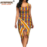 African Print Sleeveless O-Neck Midi Cotton Dress for Women - Free Delivery Worldwide only at Flexi Africa