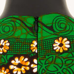 African Print Sleeveless O-Neck Midi Cotton Dress for Women - Free Delivery Worldwide only at Flexi Africa