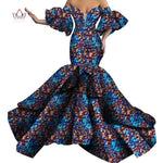African Print Strapless Maxi Dress - Free Delivery Worldwide only at Flexi Africa