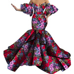 African Print Strapless Maxi Dress - Free Delivery Worldwide only at Flexi Africa