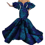 African Print Strapless Maxi Dress - Free Delivery Worldwide only at Flexi Africa