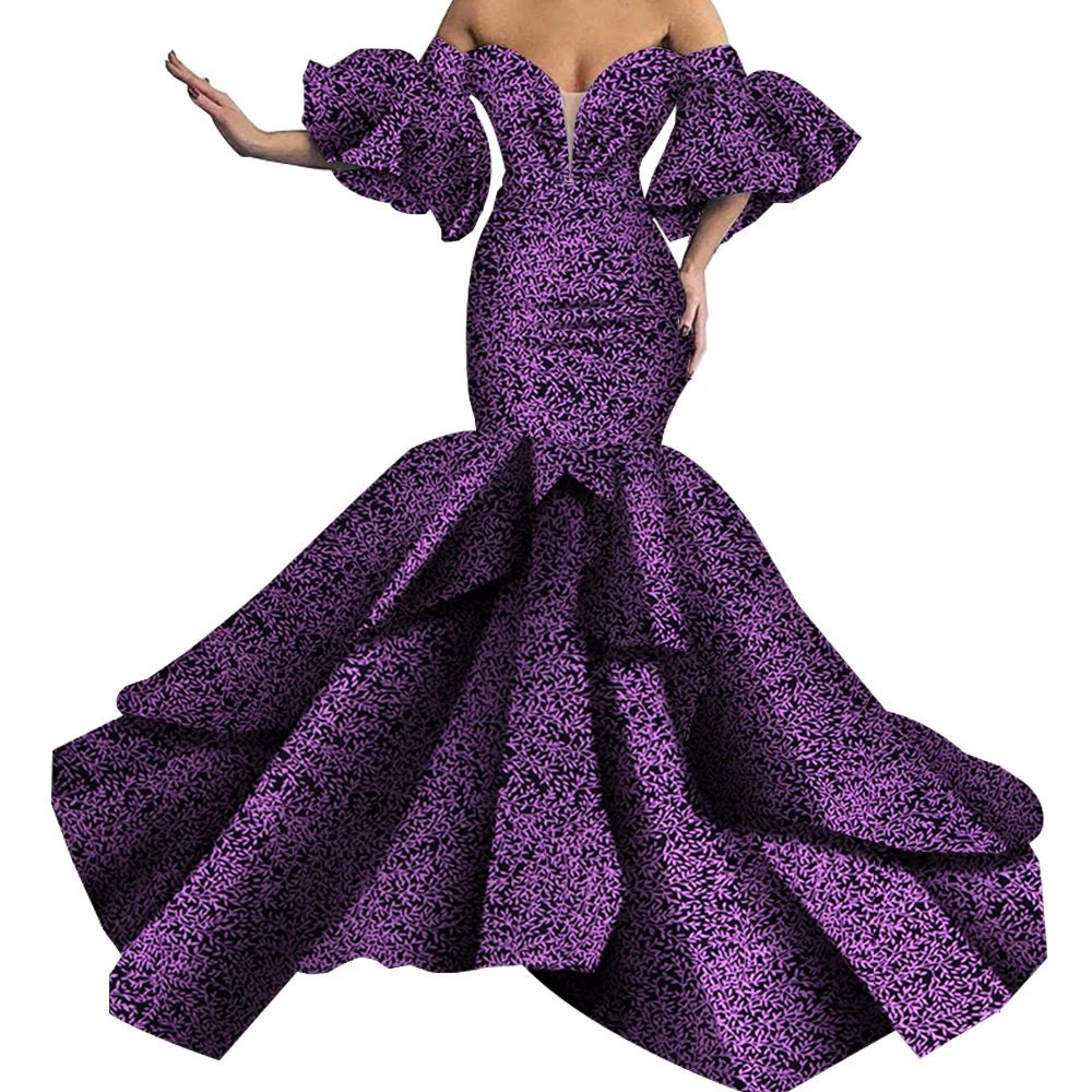 African Print Strapless Maxi Dress - Free Delivery Worldwide only at Flexi Africa