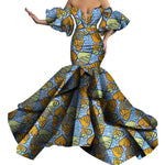 African Print Strapless Maxi Dress - Free Delivery Worldwide only at Flexi Africa