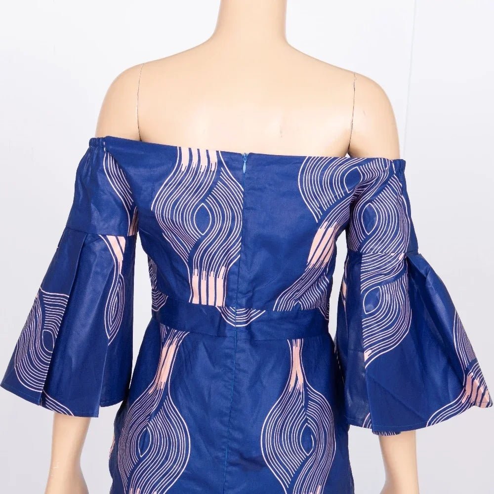 African Print Strapless Maxi Dress - Free Delivery Worldwide only at Flexi Africa