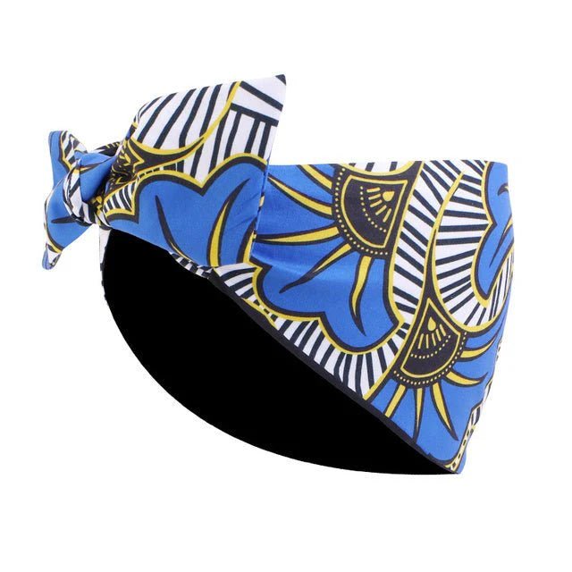 African Print Stretch Bandana Head Wrap Floral Ankara Dashiki Women - Free Delivery Worldwide only at Flexi Africa