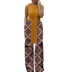 African Print Women Women's Wide Leg Pants Nigerian Fashion Female Loose Trousers Outfits - Flexi Africa - Flexi Africa offers Free Delivery Worldwide - Vibrant African traditional clothing showcasing bold prints and intricate designs