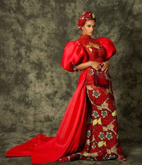 African prom dress, Ankara wedding gown, Ankara gown - Flexi Africa - Free Delivery Worldwide only at www.flexiafrica.com