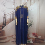 African Rhinestone Two-Piece Cape Dress | Luxury Women's Elegant Gown - Free Delivery Worldwide only at Flexi Africa