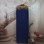 African Rhinestone Two-Piece Cape Dress | Luxury Women's Elegant Gown - Free Delivery Worldwide only at Flexi Africa