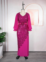 African Sequin Party Wedding Robe Africaine - Free Delivery Worldwide only at Flexi Africa
