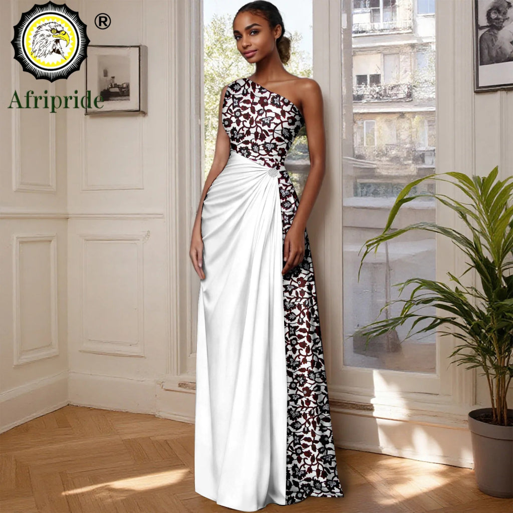 African Sleeveless Off-Shoulder Maxi Dresses for Women | High-Waist Ankara  Party Wear