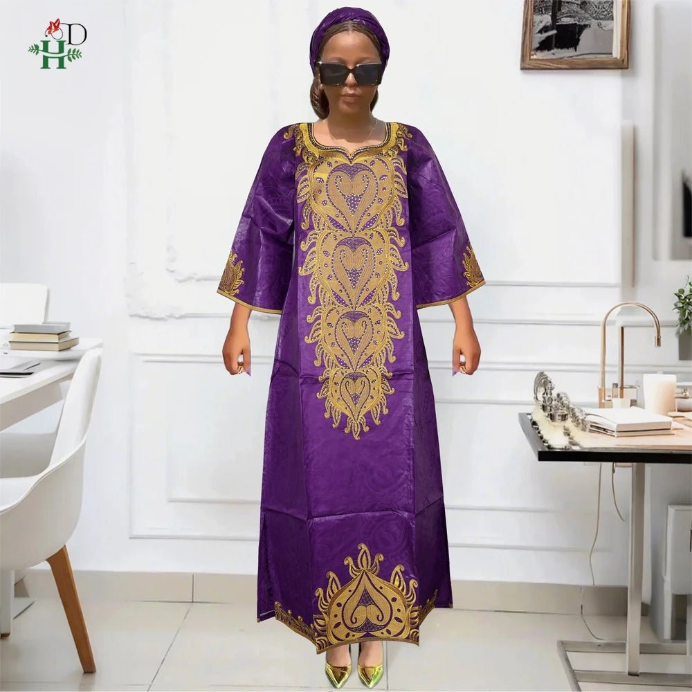 African Traditional Dress for Women – Kanga Dashiki Bazin Robe, Elegant Evening & Party Wear - Free Delivery Worldwide only at Flexi Africa