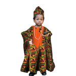 African Traditional Kids Outfit for Boys – Ankara Embroidered Dashiki Set - Free Delivery Worldwide only at Flexi Africa