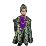 African Traditional Kids Outfit for Boys – Ankara Embroidered Dashiki Set - Free Delivery Worldwide only at Flexi Africa