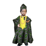 African Traditional Kids Outfit for Boys – Ankara Embroidered Dashiki Set - Free Delivery Worldwide only at Flexi Africa