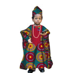 African Traditional Kids Outfit for Boys – Ankara Embroidered Dashiki Set - Free Delivery Worldwide only at Flexi Africa