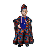 African Traditional Kids Outfit for Boys – Ankara Embroidered Dashiki Set - Free Delivery Worldwide only at Flexi Africa