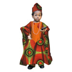 African Traditional Kids Outfit for Boys – Ankara Embroidered Dashiki Set - Free Delivery Worldwide only at Flexi Africa