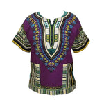 African Tribal Floral Dashiki Dress – Comfortable Traditional Unisex Outfit - Free Delivery Worldwide only at Flexi Africa