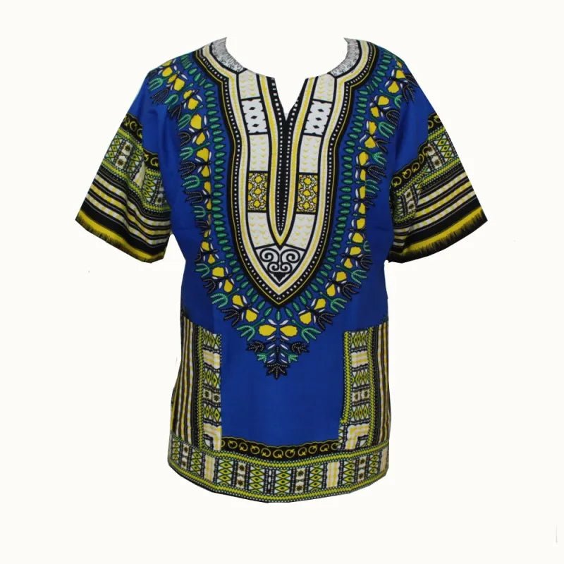 African Tribal Floral Dashiki Dress – Comfortable Traditional Unisex Outfit - Free Delivery Worldwide only at Flexi Africa