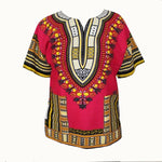 African Tribal Floral Dashiki Dress – Comfortable Traditional Unisex Outfit - Free Delivery Worldwide only at Flexi Africa