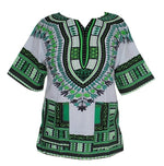 African Tribal Floral Dashiki Dress – Comfortable Traditional Unisex Outfit - Free Delivery Worldwide only at Flexi Africa