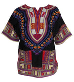 African Tribal Floral Dashiki Dress – Comfortable Traditional Unisex Outfit - Free Delivery Worldwide only at Flexi Africa
