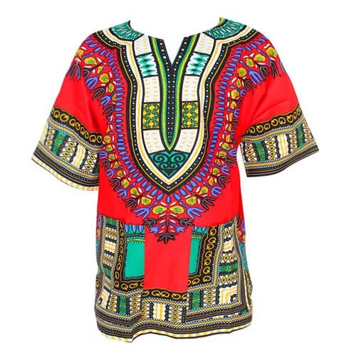 African Tribal Floral Dashiki Dress – Comfortable Traditional Unisex Outfit - Free Delivery Worldwide only at Flexi Africa