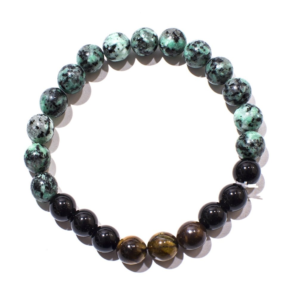 African Turquoise, Black Onyx, and Tiger Eye 8mm Beads Set - Flexi Africa - Free Delivery Worldwide only www.flexiafrica.com