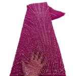 African Various Lace Fabric – Premium Handmade Beaded Embroidery for Elegant Dresses - Free Delivery only at Flexi Africa